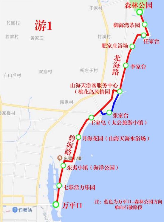 萬平口至森林公園的公交游1路